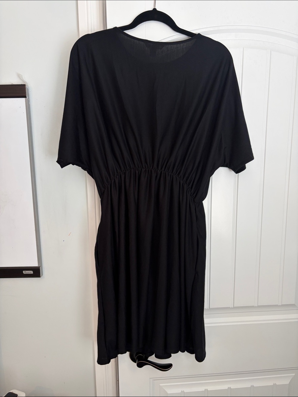 Joe Fresh Black Short-Sleeve Elastic-Waist Mini Dress - Picture 3 of 4